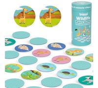boppi Juego de Memoria de Parejas/Juego de Emparejamiento para Niños Pequeños - Atractivo Juego de Emparejamiento de Memoria Educativo/Montessori para Niños de 3 años en adelante - Vida Silvestre
