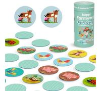 boppi Juego de Memoria de Parejas/Juego de correspondencias para niños pequeños - Atractivo Juego Educativo/de correspondencias de Memoria Montessori para niños de 3 años en adelante - Corral