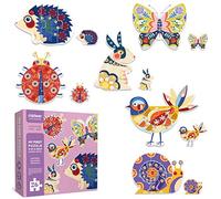 boppi Mideer My First Puzzle - Rompecabezas para niños con grandes piezas extra gruesas para niños con formas de animales ilustradas de 2 3 años + - Animales de jardín