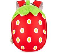 Boppi - Mochila infantil con diseño de fresa, 4 litros, color rojo y verde, bolsa de maternidad con correas acolchadas