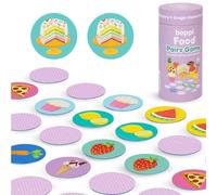 boppi Juego de memoria de pares/juego de emparejamiento para niños pequeños - Juego educativo atractivo/Montessori para niños de 3 años en adelante - Alimentos
