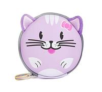 boppi Tiny Trekker Monedero Infantil con Llavero Mini Cartera para Monedas Y Llaves Carcasa Rígida con Cremallera - Gato Morado