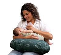 Boppy Almohada de Lactancia, Dinosaurio Verde Bosque, Almohada más Grande, más Firme y de Apoyo para Lactancia Materna y alimentación con biberón, Relleno más Firme, Mayor elevación, área más Grande
