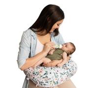Boppy Almohada de Lactancia - Flores de jardín Rosadas - Almohada más Grande y de Apoyo para Lactancia Materna y alimentación con biberón - Relleno más Firme, elevación más Alta, área más Grande Que
