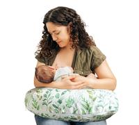 Boppy Almohada de lactancia, hoja de salvia verde, almohada más grande y de apoyo para lactancia materna y alimentación con biberón, relleno más firme, mayor elevación, área más grande que la almohada