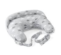 Boppy Cojín Deluxe de Lactancia para Bebés de 0+ Meses, Forma Ergonómica con Soporte para Mamá y Bebé, Soporte Bebé para la Lactancia Materna y con Biberón