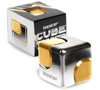 Bopster Cubo Fidget Spinner | Spinner de Mano de Metal Anodizado | Juguete Sensorial y Antiestrés para Niños y Adultos | TDAH, TDA, Autismo | Regalo Ideal | (Plateado / Dorado)