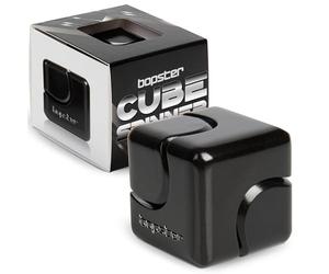 Bopster Cubo Fidget Spinner | Spinner de Mano de Metal Anodizado | Juguete Sensorial y Antiestrés para Niños y Adultos | TDAH, TDA, Autismo | Regalo Ideal | (Negro)