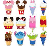 BOpusail 12 imanes de Navidad para puerta de crucero, helado, ratón, crucero, calcomanías, decoración de nevera, garaje, puerta, imán impermeable, para vacaciones, carnaval, barcos, cabaña