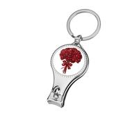 Boquette of Red Roses - Cortaúñas con diamantes de imitación brillantes, cortaúñas profesional para mujeres y hombres
