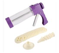 Boquilla 1 juego de herramientas for decorar pasteles con glaseado, base antideslizante extraíble y sello de glaseado único for decorar cupcakes, galletas y pasteles. Repostería decorar(Lila)