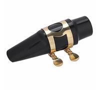 Boquilla ABS para Saxo Alto con Almohadillas de Lengüeta de Metal Instrumentos Musicales Liviana y Portátil, Es Ideal para una Boquilla de ABS para Saxo Alto con Almohadillas de