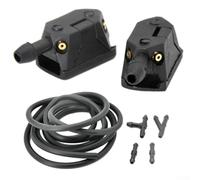 Boquilla ajustable para limpieza de parabrisas de coche, se adapta a limpiaparabrisas de 8 mm y 9 mm, manguera de 2 m para un fácil acceso y uso