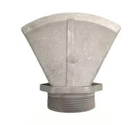 Boquilla ancha y gruesa de pico de pato, cabezal rociador de ventilador plano resistente a altas temperaturas para secado por soplado con aire de refri aluminum alloy Style B - 2-inch external thread