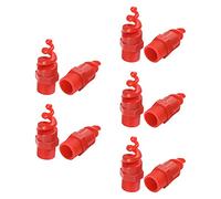 Boquilla atomizada MroMax 1/4BSPF con rosca macho PP en espiral, 10 unidades, color rojo