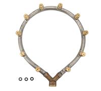 Boquilla Atomizadora Anular G3/8 Roscas |Columna de niebla a agua ajustable |Boquilla multicabezal para riego de jardines/lavado de coches/grifos |Cobre y acero inoxidable, (10 Head)