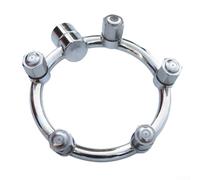 Boquilla atomizadora de acero inoxidable de 5 agujeros para manguera de jardín, pulverizador redondo de alta presión para reducción de polvo, limpieza industrial y desinfección, 9 x 9 x 5 cm