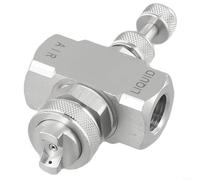 Boquilla atomizadora de aire 1/4 BSPT para sistemas de nebulización utilizados en humidificación de refrigeración espacial y acondicionamiento ambiental con aguja ajustable