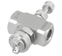 Boquilla atomizadora de aire de baja presión 14BSPT con tipo mezcla punta de pulverización para producción uniforme de niebla, aguja ajustable para flujo de pulverización y gestión de bloqueo