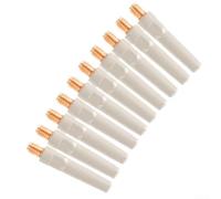Boquilla conductora recubierta para soldadura MIG, boquilla de gas de cobre antiescoria de 0,8 mm, 1,0 mm, 1,2 mm, linterna MB15 MB25 (45 x 0,8)