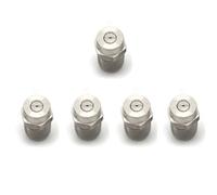 Boquilla de abanico de alta presión, Boquilla de acero inoxidable con rosca NPT macho 1/4 pulgada for lavadora alta presión, 5 unidades(15° Spray hole diameter 1.449mm(0.057in))