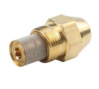 Boquilla de aceite de latón para sistemas de calefacción de combustible, caudal de 1,75 gal/h, ángulo de pulverización de 60°, para construcción de latón duradero, 15 x 15 x 48 mm con rosca de 14,2 mm