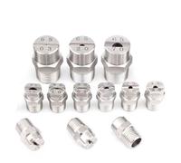 boquilla de acero inoxidable, Boquilla limpiadora de presión acero inoxidable macho 40°-110°, boquilla, rosca externa 1/4, 12,5 mm, 95°(1/4 External Thread 12.5mm (Bore Diameter 2.4mm),40°)