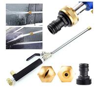 Boquilla de Agua a Alta presión Pistola Lanza de Agua con 2 boquillas de Limpieza boquillas rociadoras conexión para Manguera de jardín Ducha de jardín Hydro Jet Power de 46 cm