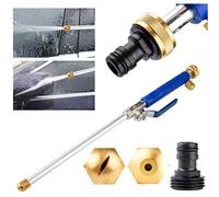 Boquilla de Agua a Alta presión Pistola Lanza de Agua con 2 boquillas de Limpieza boquillas rociadoras conexión para Manguera de jardín Ducha de jardín Hydro Jet Power de 46 cm