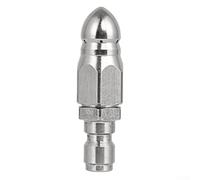 Boquilla de agua de acero inoxidable para uso a alta presión con conexión rápida de 1/4, con 6 chorros delanteros y traseros para una limpieza eficaz de tuberías (1/4 (1,3))