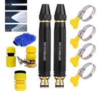 Boquilla De Agua De Alta Presion, Pistola De Agua De Alta Presión, Boquilla Manguera Jardin, Ajustables Pulverizador Manual Con Patrones De Automóviles, Jardinería, Limpieza De Patio (2set)