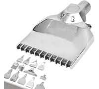 Boquilla de aire chorro viento, boquilla viento que sopla, pulverización en abanico plano, refrigeración por agua, aire, cuchillo 2 piezas 22 Holes 973 Stainless Steel (Polished)