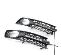 Boquilla de aire Luz Antiniebla Delantera Coche Rejilla Que Fluye LED DRL Circulación Diurna Lámpara Señal Giro Cubierta Malla Rejillas Para A4 B6 2001-2005 Rejillas frontales