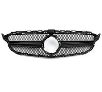 Boquilla de aire Para Benz Para W205 C S205 C205 2014-2021 Para C260 C250 C180 C200 C300 Sport Tuning Refit Rejilla Delantera Parachoques Parrilla Estilo Rejillas frontales(Black2)