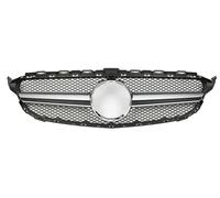 Boquilla de aire Para Benz Para W205 C S205 C205 2014-2021 Para C260 C250 C180 C200 C300 Sport Tuning Refit Rejilla Delantera Parachoques Parrilla Estilo Rejillas frontales(Silver 2)