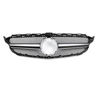 Boquilla de aire Para Benz Para W205 C S205 C205 2014-2021 Para C260 C250 C180 C200 C300 Sport Tuning Refit Rejilla Delantera Parachoques Parrilla Estilo Rejillas frontales(Silver 1)
