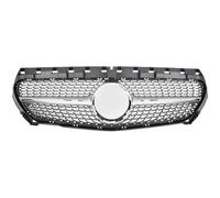 Boquilla de aire Para Mercedes Para Benz Para C117 W117 CLA 2014-2019 Rejilla De Parachoques Delantero Parrilla Entrada GT Diamond Tuning Facelift Rejillas frontales(Plata)