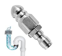 Boquilla De Alcantarillado De Alta Presión: Boquilla De De Drenaje De Conexión Rápida De 1/4 De Pulgada, Cabezal De Limpieza De Tuberías De Acero Inoxidable, Herramienta De Desobstrucción Durad
