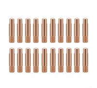Boquilla de alimentación M6 x 24 mm, puntas de contacto de cobre, paquete de 20 para soplete de soldadura MIG MAG, piezas de repuesto para MB15AK (1,2 mm)