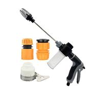 Boquilla de alimentación para manguera de jardín - Dispositivo de de agua ajustable, varilla de lavado a presión, pulverizador de acero inoxidable de PVC, accesorio de limpieza ligero para