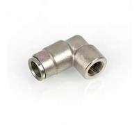 Boquilla de atomización de articulación de aerosol de alta presión Tubo de conexión a alta presión de la base del enchufe rápido del asiento(diámetro exterior 9.52 mm) 1/8 Inner Wire Elbow 10 piezas