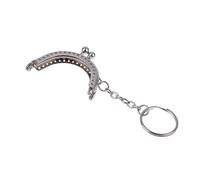 Boquilla de Bolso de Mano Monedero de Metal 5CM for bolso, marco monedero con llavero, cierre beso for, cartera, bolsos mano, accesorios for coser, 2 uds Para manualidades(A)