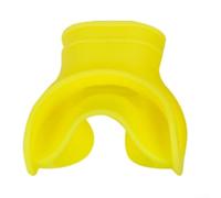 Boquilla de buceo con soporte de lengua, silicona segura para uso bajo el agua (amarillo)