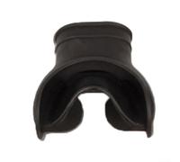 Boquilla de buceo con soporte de lengua, silicona segura para uso bajo el agua (negro)