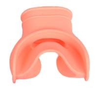 Boquilla de buceo con soporte de lengua, silicona segura para uso bajo el agua (rosa)
