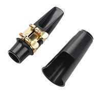 Boquilla de Cabeza de Flauta de Saxofón Alto Profesional para Saxofón Instrumento de Música de Jazz Accesorio Boquillas de Saxofones, Kit con Ligadura de Metal, Tapa de Fuerza Y ligaduras, Ligadur