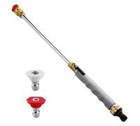 Boquilla de chorro para manguera de jardín con conexión rápida para conectores de 3/4 y 1/2 pulgadas, modos de pulverización dobles para soluciones flexibles de limpieza al aire libre (gris)