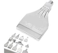 Boquilla de chorro plano, Boquilla plana de 16 orificios, color plateado, 1/4 BSPT, rosca macho, soplador cuchillo aire, eliminación polvo, varios tamaños(5pcs,16-hole Aluminum Alloy (Matte))