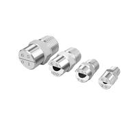 Boquilla de chorro plano de acero inoxidable Boquilla de limpieza industrial de boquilla sectorial de acero inoxidable 1/4(2 points-6520-2.8mm)