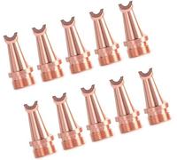 Boquilla de cobre para aplicaciones de pistola de soldadura por láser, conexión roscada para cabezas de soldador portátil industrial C-type U-shaped 10 piezas